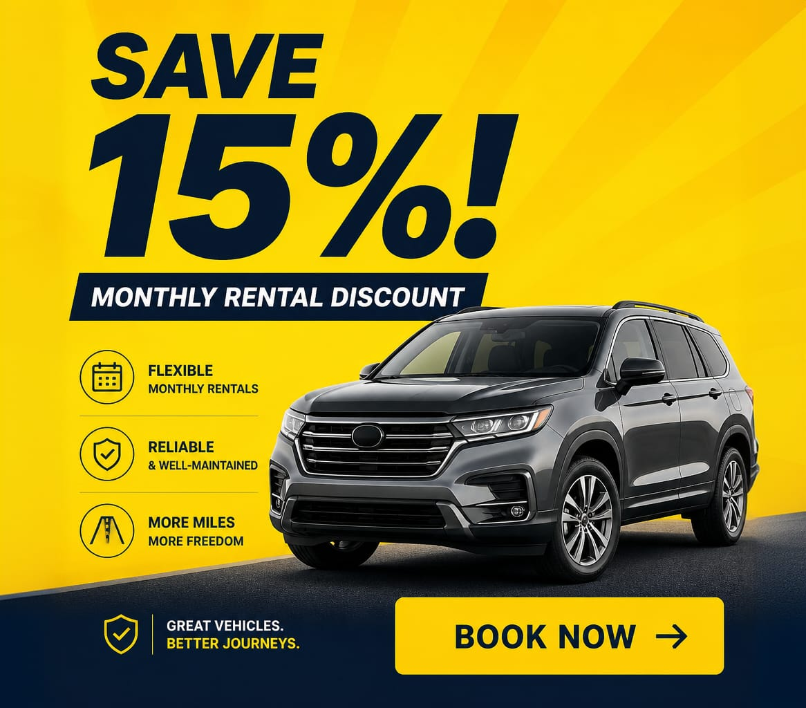 Save 15% monthly rental discount